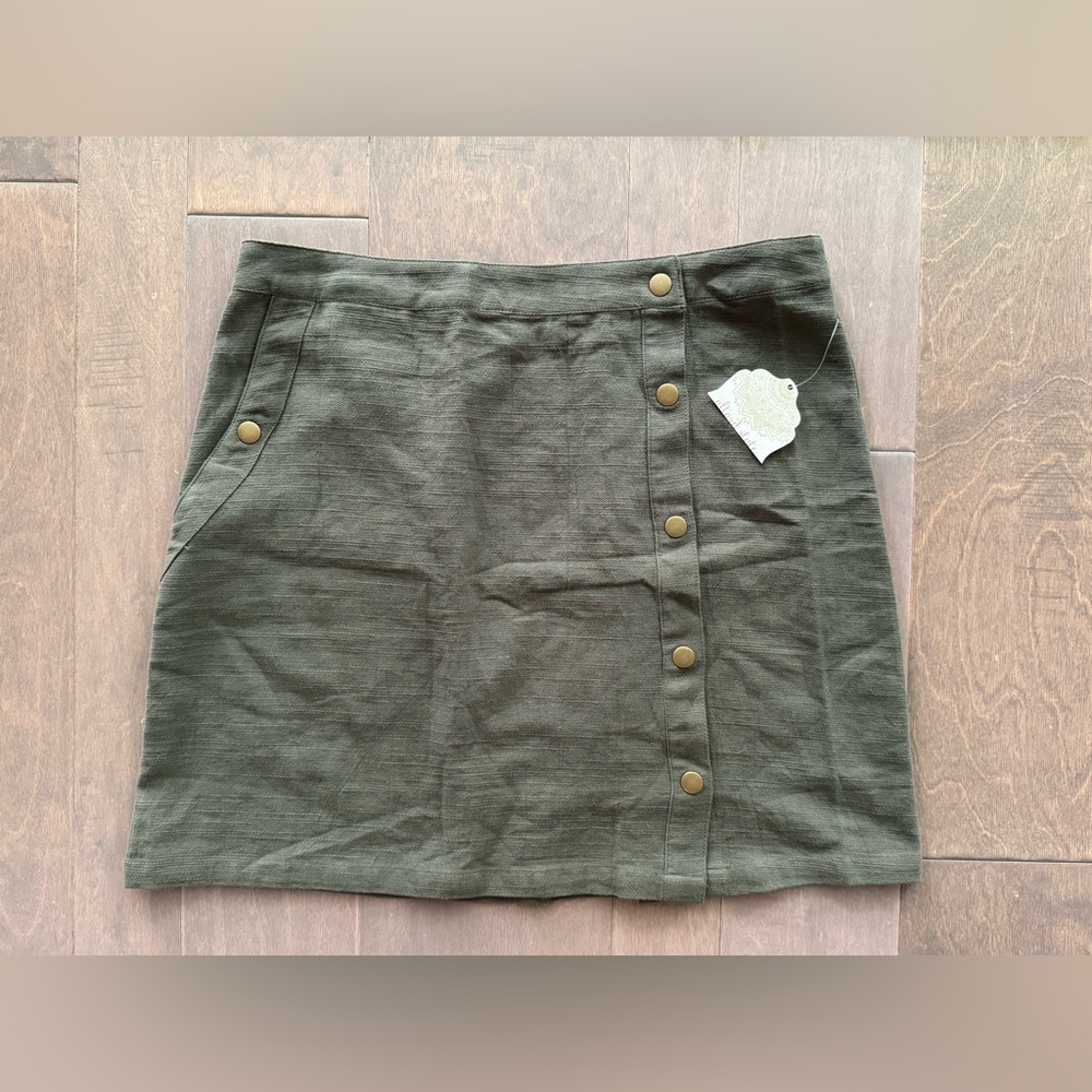 NWT Altar’s State Olive Green Cotton Skirt